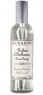 DURANCE Vůně do bytu Soft Caramel - 100 ml. (Vůně do bytu ve spreji pro rychlé a účinné provonění místnosti. Celá pochoutka něžného karamelu vašeho dětství ve vanilkové, čokoládové vůni sublimované tóny mléčného džemu. )