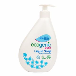 ECOGENIC Tekuté mýdlo Pure 500 ml (Tekuté mýdlo bez parfemace vyrobené na bázi z rostlinných olejů, vhodné i pro jemnou a dětskou pokožku. S obsahem glycerinu, který chrání a zvláčňuje. Mýdlo má certifikované rostlinné složení, vhodné i pro vegany.)
