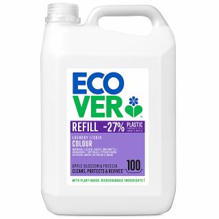 ECOVER Tekutý prací gel Color 5 L. (100 pracích dávek. Koncentrovaný prostředek vhodný pro praní při nízkých teplotách anebo ruční praní barevného stálobarevného prádla. Neobsahuje enzymy ani optické zjasňovače. )