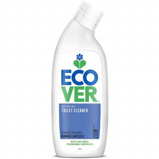 ECOVER WC čistič oceán a šalvěj 750 ml. (Čistí, odstraňuje zápach i vodní kámen. Má dezinfekční účinek. Se svěží vůní oceánu.)
