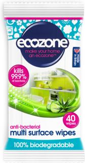ECOZONE Čistící ubrousky antibakteriální 40 ks