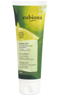 EUBIONA Vlasový stylingový gel Limetka a kofein 125 ml. (S limetkou a kofeinem.)