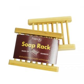 FRIENDLY SOAP Mýdlenka Bamboo - 1 ks (Základní příslušenství pro udržení vašich mýdel v suchu a blízkosti vás? Bambusová miska na mýdlo Avril plní tuto misi stylově.)
