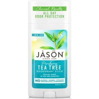 JASON Deodorant tuhý Tea Tree  - 71 gr. (Vysoce účinný deodorant proti tělesnému pachu, díky BIO éterickému oleji čajovníku , bisabololu(derivát heřmánku) a rýžovému škrobu..)