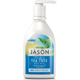 JASON Gel sprchový Tea Tree - 887 ml. (Čistící sprchový gel s kvalitním olejem z australského čajovníku. Bohatě pěnící sprchový gel, vhodný i pro koupel. Obsahuje kvalitní olej z australského čajovníku pocházejícího z kontrolovaného ekologického)