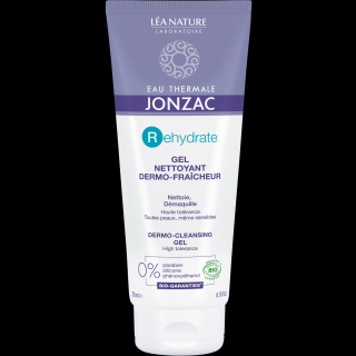 JONZAC REHYDRATE Dermo-čisticí gel na obličej 200 ml. (ČISTÍ, ODSTRAŇUJE MAKE-UP. Řada REHYDRATE. Hydratační péče pro všechny typy pleti včetně té nejcitlivější.)