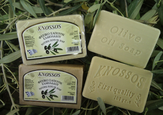 KNOSSOS Olivové mýdlo čisté bílé 100 gr. (Přírodní mýdlo i pro citlivou pleť a děti)