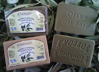 KNOSSOS Olivové mýdlo čisté zelené 100 gr. (Přírodní mýdlo i pro citlivou pleť a děti)