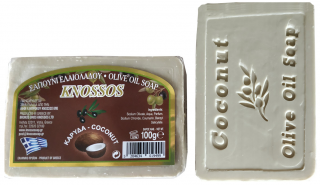 KNOSSOS Olivové mýdlo s Kokosem 100 gr. (Přírodní mýdlo i pro citlivou pleť)