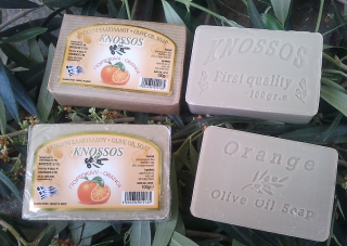 KNOSSOS Olivové mýdlo s Pomerančem 100 gr. (Přírodní mýdlo i pro citlivou pleť)
