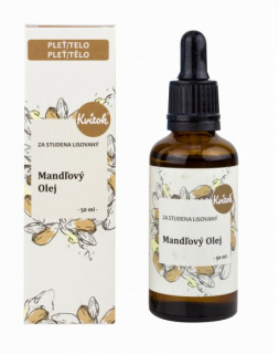 KVITOK Mandlový olej - 50 ml. (Za studena lisovaný)