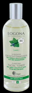 LOGONA Čistící pleťové tonikum Bio Máta 125 ml. (Antibakteriální přípravek s organickou mátou. Vhodné pro pokožku v pubertě a pro kůži náchylnou k nečistotám.)