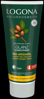 LOGONA Kondicionér pro lesk Bio Argan - 200 ml. (Lesk a regenerace. Pro každodení použití. VEGAN.)
