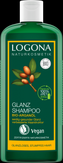 LOGONA Šampon na lesk Bio Argan 250 ml. (Lesk a regenerace. Vhodné pro křehké a jemné vlasy)