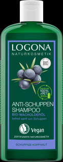 LOGONA Šampon proti lupům Jalovcový olej 250 ml. (Pro vlasy se sklonem k tvorbě lupů. Proti lupům.)