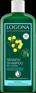 LOGONA Šampon Sensitive Bio Akácie 250 ml. (Jemný šampon pro citlivou pokožku hlavy.)