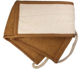 MAGNUM Koupelový masážní pás lufa a bavlna - 1 ks (Koupelová houba na mytí a masáž těla ze sisalu.)
