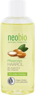 NEOBIO Pěstící olej na vlasy Bio Aloe Vera a Argan - 75 ml. (Pěstící olej Bio Aloe Vera  Argan pro pružné vlasy a hedvábný lesk)