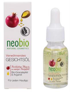 NEOBIO Pleťový olej Bio Granátové jablko  Argan - 15 ml. (Pleťový olej Bio Granátové jablko  Argan. Vhodné pro všechny typy pleti.)
