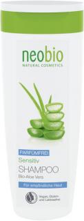 NEOBIO Šampon SENSITIV Bio Aloe Vera 250 ml. (Šampon Sensitiv pro citlivou pokožku. Bez parfemace.)