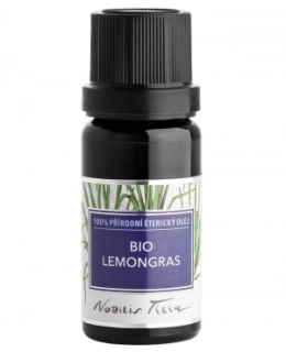 NOBILIS TILIA Éterický olej BIO LEMONGRAS 10 ml. (Protibakteriální a protiplísňový, osvěžující aroma)