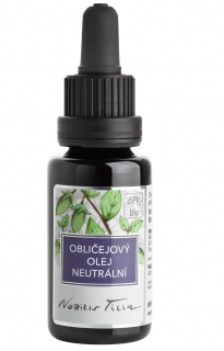 NOBILIS TILIA Obličejový olej NEUTRÁLNÍ 20 ml. (Šetrná pěstící péče vhodná i pro citlivou pleť. S jojobovým olejem a vitaminy pro denní i noční pěstění pleti, je NEUTRÁLNÍ - neobsahuje éterické oleje)