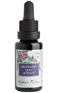 NOBILIS TILIA Obličejový olej RŮŽOVÝ 20 ml. (Sametové pohlazení pro pleť i duši. Zjemňuje a regeneruje citlivou a zralou pleť, působí proti vráskám)