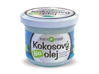 PURITY VISION Bio kokosový olej Fair trade 120 ml. (Čistý kokosový olej v BIO kvalitě. Přírodní péče v nejryzejší podobě.)