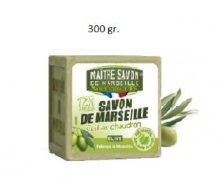 SAVON DE MARSEILLE Marseillské Mýdlo olivové 300 gr. (Mýdlo na praní olivové přírodní )