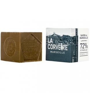 SAVON DE MARSEILLE Marseillské Mýdlo olivové 500 gr. (Mýdlo na praní olivové přírodní. V krabičce.)