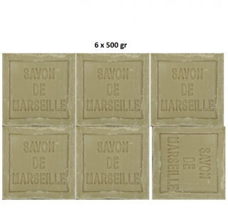 SAVON DE MARSEILLE Marseillské Mýdlo olivové MAXI PACK 3 Kg. (Mýdlo na praní olivové přírodní )