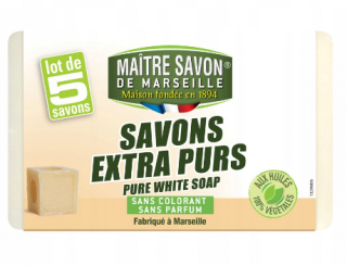 SAVON DE MARSEILLE Marseillské Mýdlo Palmové 5x100 gr. (Mýdlo na praní palmové přírodní )