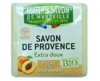 SAVON DE MARSEILLE Mýdlo z Provance Broskev 100 gr. (hydratační s BIO Broskví)