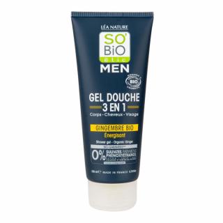 SO´BIO étic Gel sprchový MEN 3v1 energizující zázvor 200 ml