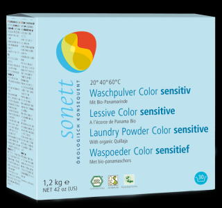 SONETT Prášek na praní Color Sensitive Neutral 1,2 Kg (Řada Sensitive určená pro alergiky a osoby s citlivou pokožkou.)