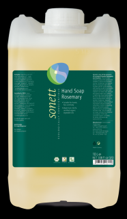 SONETT Tekuté mýdlo Rozmarýn - 10L. (Jemné tekuté mýdlo na mytí rukou s příjemnou vůní rozmarýnu. S BIO éterickými oleji z rozmarýnu, šalvěje, bergamotu, levandule a tymiánu.)