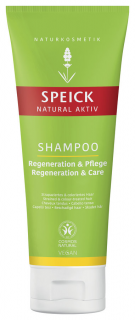 SPEICK Šampon Regenerace a péče Natural Aktiv 200 ml. (Pro střapaté a barvené vlasy. Pro posílení vlasových kořínků. Podporuje cirkulaci ve vlasové pokožce.)