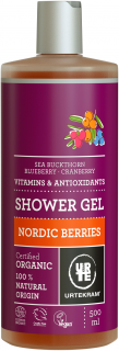 URTEKRAM Sprchový gel Nordic Berries - 500 ml. (Sprchový gel Nordic Berries poskytuje pokožce potřebnou výživu a regeneraci. Extrakt z vrbové kůry podporuje revitalizaci rovnováhy kůže a zvyšuje účinek jiných rostlinných složek.)