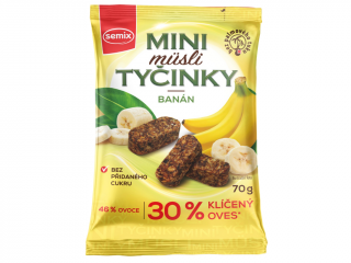 Semix mini müsli tyčinky banán 70g