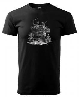 Afričtí bubeníci -  originální tričko pro bubeníka Pánské/Dámské: Dámské černé, Velikost: XL