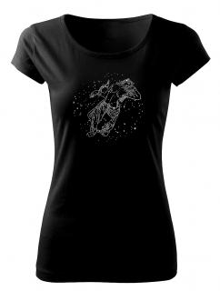 Andromeda - tričko s potiskem Pánské/Dámské: Dámské černé, Velikost: L
