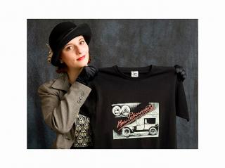 Automobil Henri Labourdette - tričko s potiskem Pánské/Dámské: Dámské černé, Velikost: L