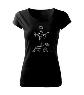 Bohyně Astarte - tričko s potiskem Pánské/Dámské: Dámské černé, Velikost: L