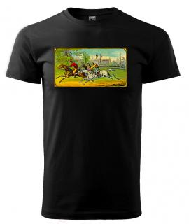 Dostihy v Pardubicích - tričko pro milovníky dostihů Pánské/Dámské: Pánské černé, Velikost: XL