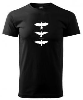 Dravci v letu - tričko s potiskem Pánské/Dámské: Dámské černé, Velikost: M
