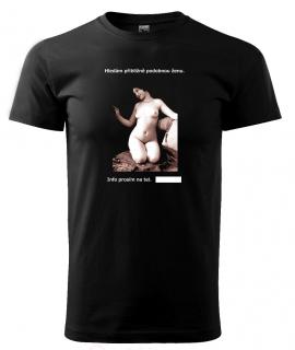 Hledám ženu - tričko s erotickým retro potiskem Pánské/Dámské: Pánské černé, Velikost: L