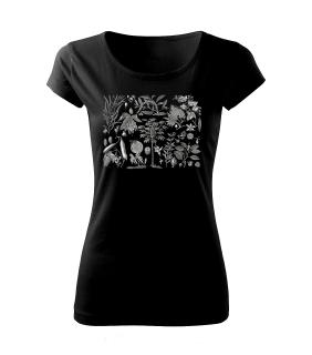 Kontrast  černé a bílé  - elegantní retro tričko Pánské/Dámské: Dámské černé, Velikost: XXL