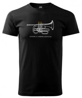 Kornet - tričko pro jazzmany Pánské/Dámské: Dámské černé, Velikost: M