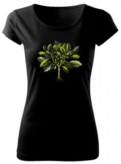 Lilek černý - tričko s jedovatou bylinou Pánské/Dámské: Dámské černé, Velikost: L