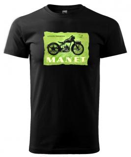 Manet, motocykl pracujících - tričko s potiskem Pánské/Dámské: Dámské černé, Velikost: L